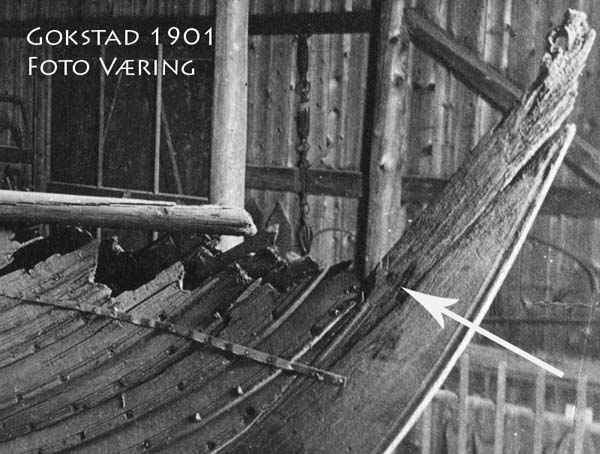 Gokstadskipet, foto av Væring 1901, scan & retouch 2007 Jørn Løset
